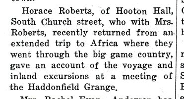 Horace Roberts vacation